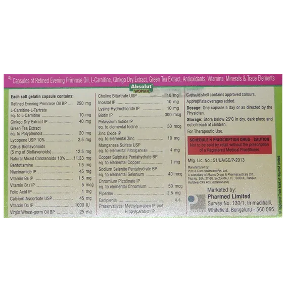 absolut woman capsule 10's